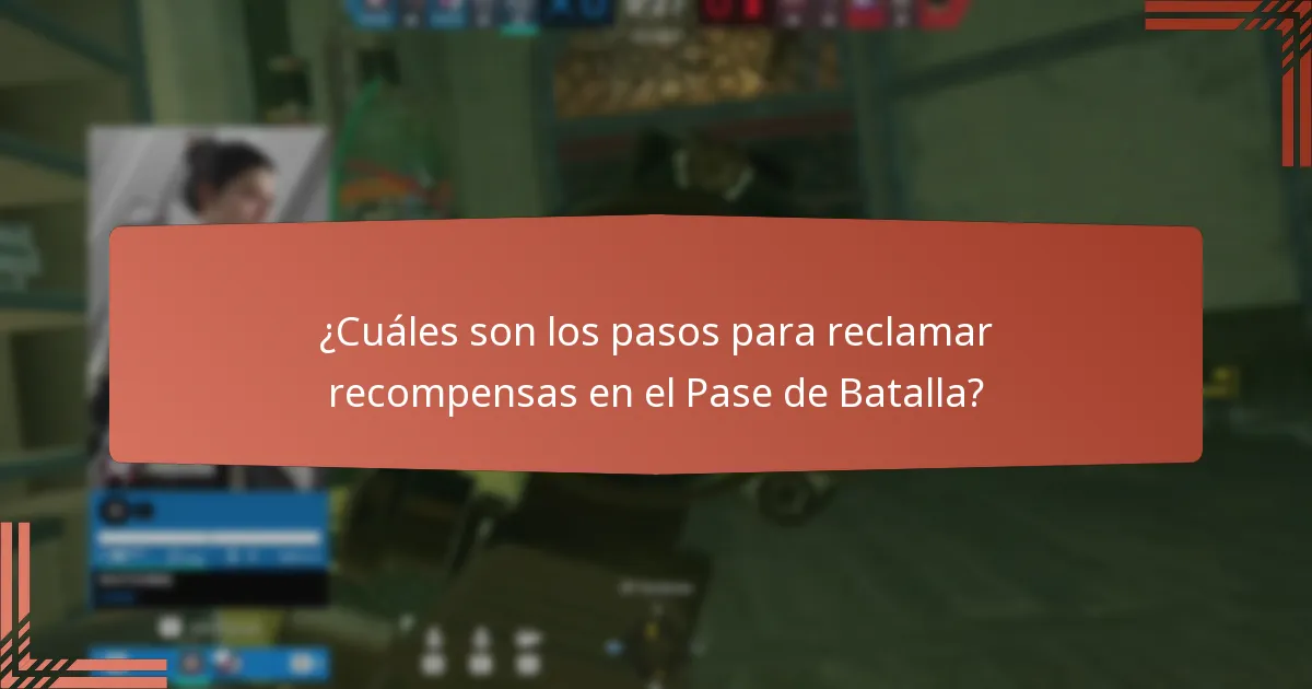 ¿Cuáles son los pasos para reclamar recompensas en el Pase de Batalla?